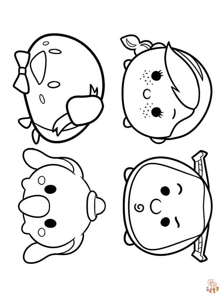 Tsum Tsum Coloring Pages 17