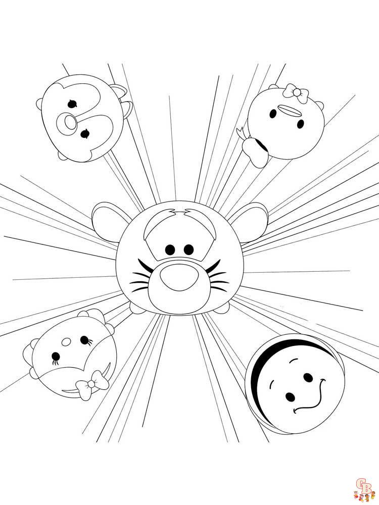 Tsum Tsum Coloring Pages 23