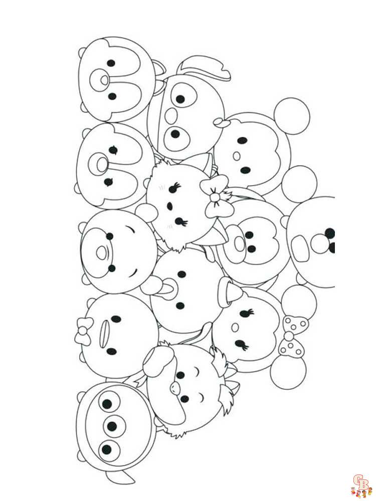 Tsum Tsum Coloring Pages 24