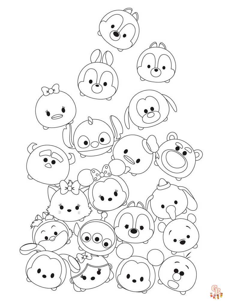 Tsum Tsum Coloring Pages 25