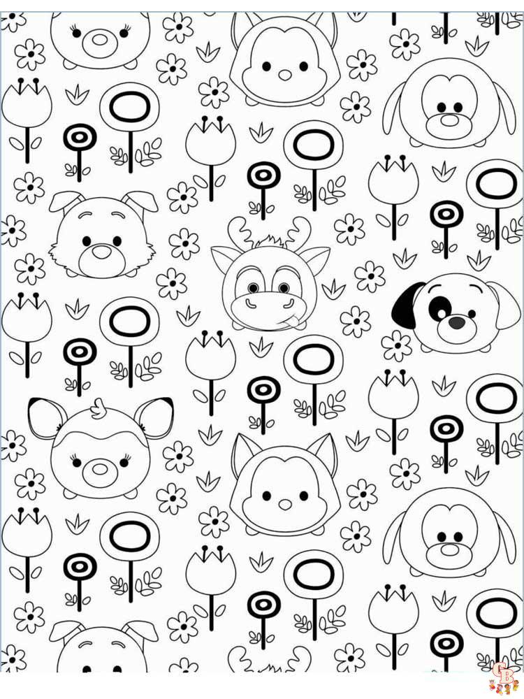 Tsum Tsum Coloring Pages 26