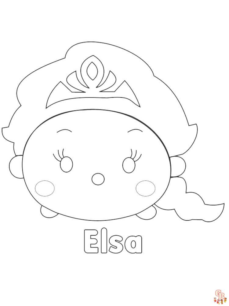 Tsum Tsum Coloring Pages 5