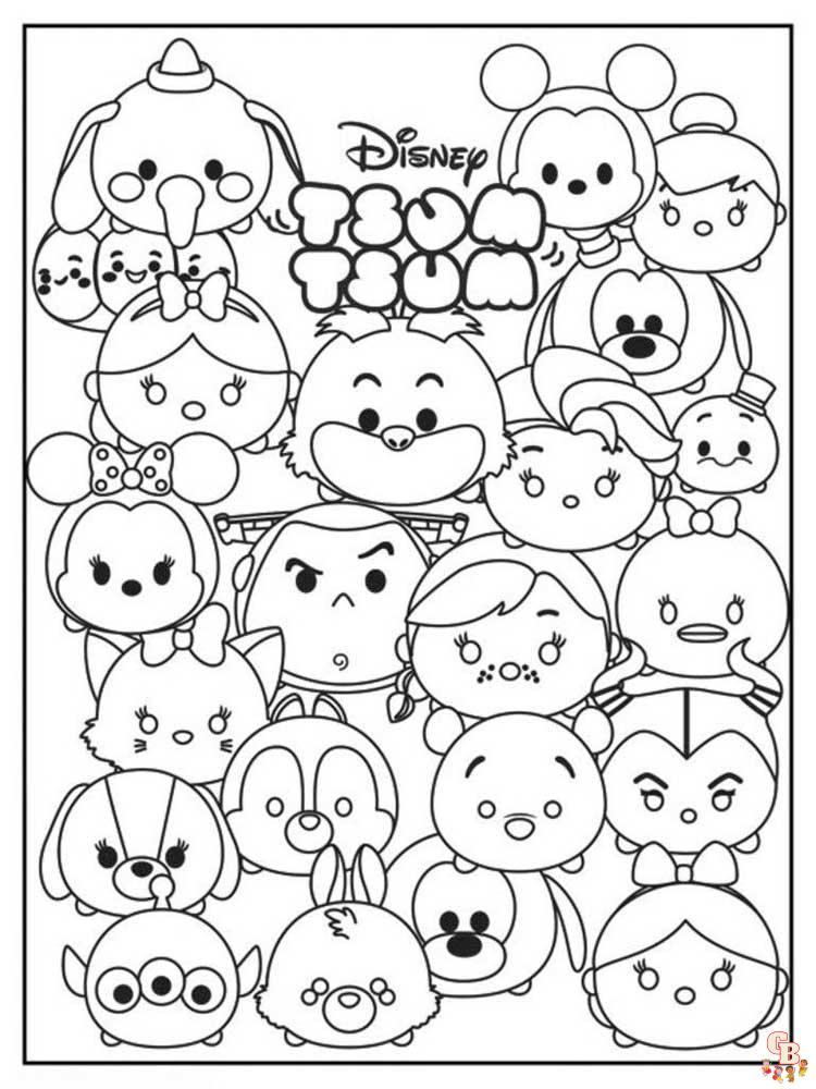 Tsum Tsum Coloring Pages 7