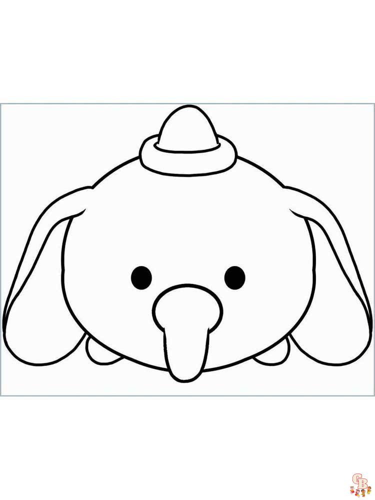 Tsum Tsum Coloring Pages 9