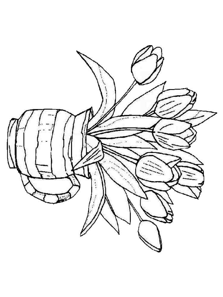 Tulip coloring pages 14