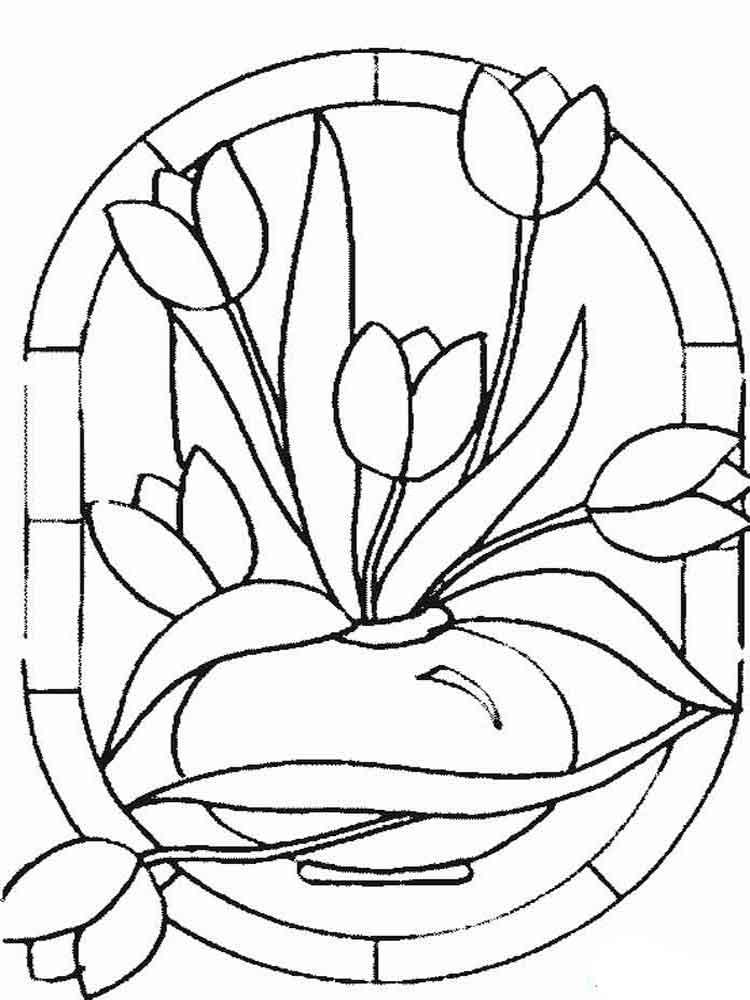 Tulip coloring pages 22