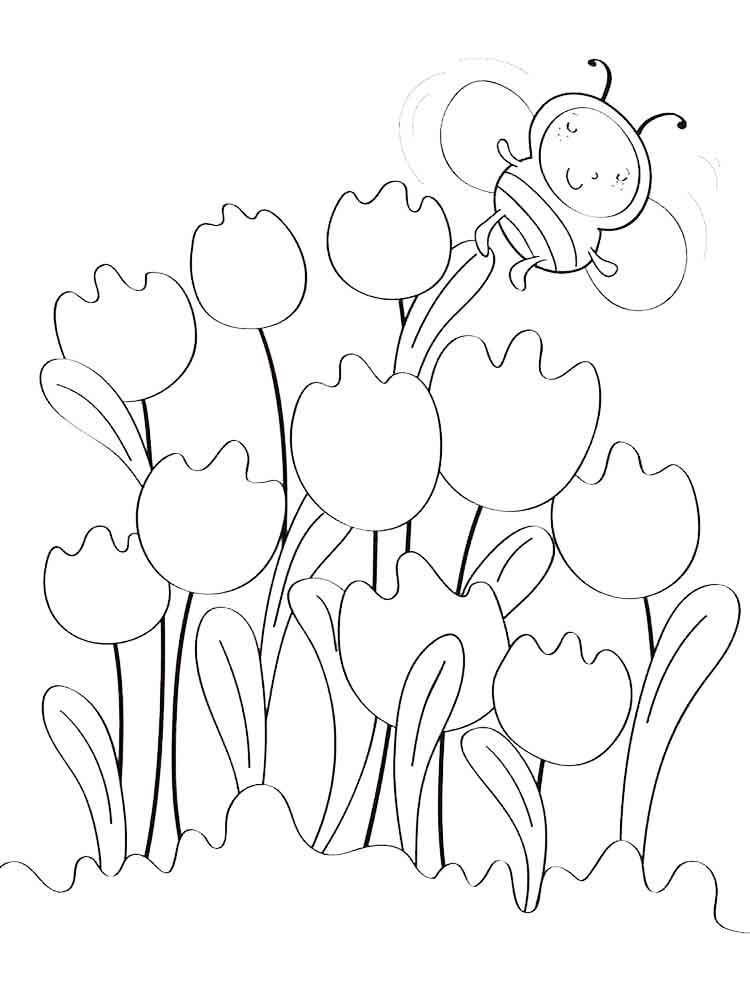 Tulip coloring pages 28