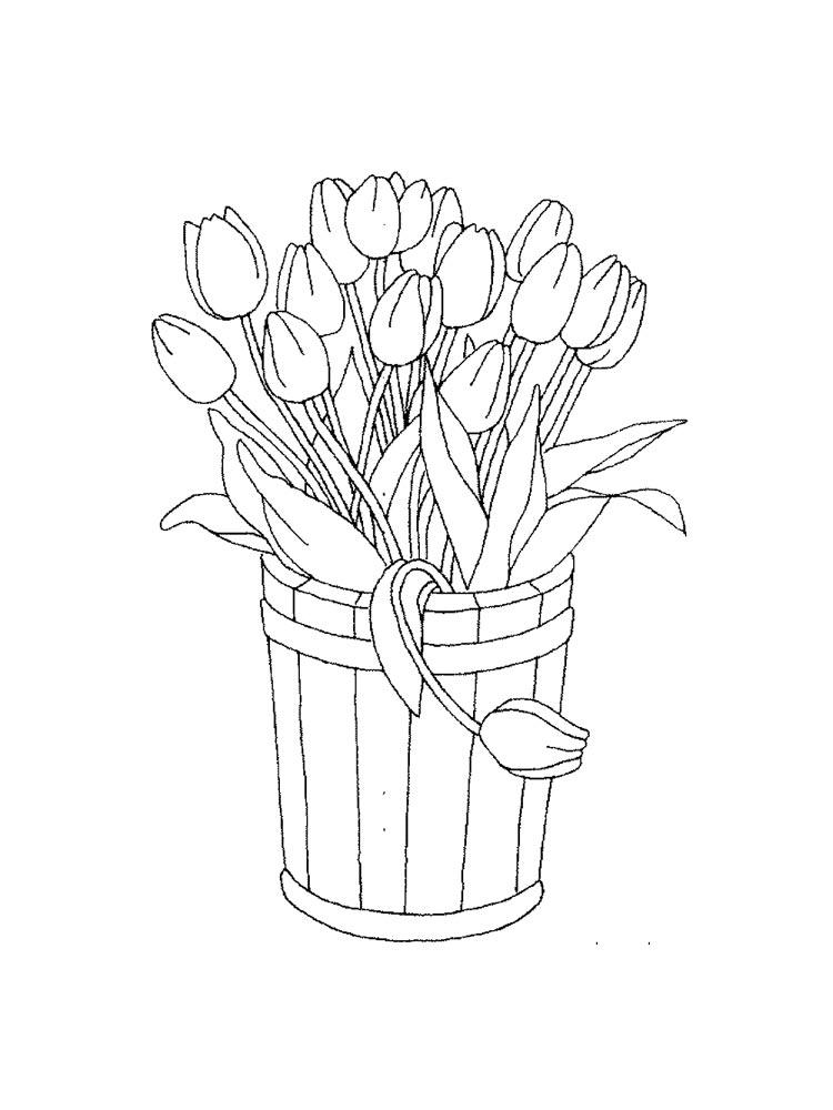 Tulip coloring pages 7