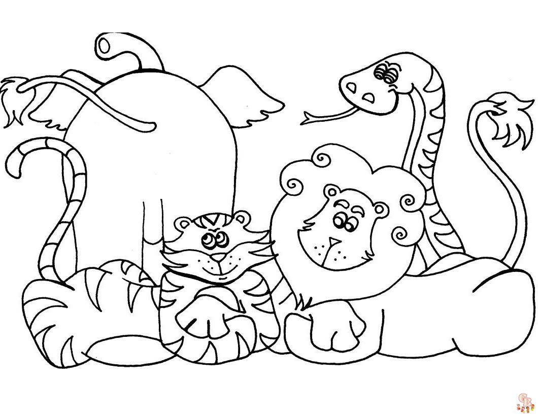 Wild Animals coloring pages 1