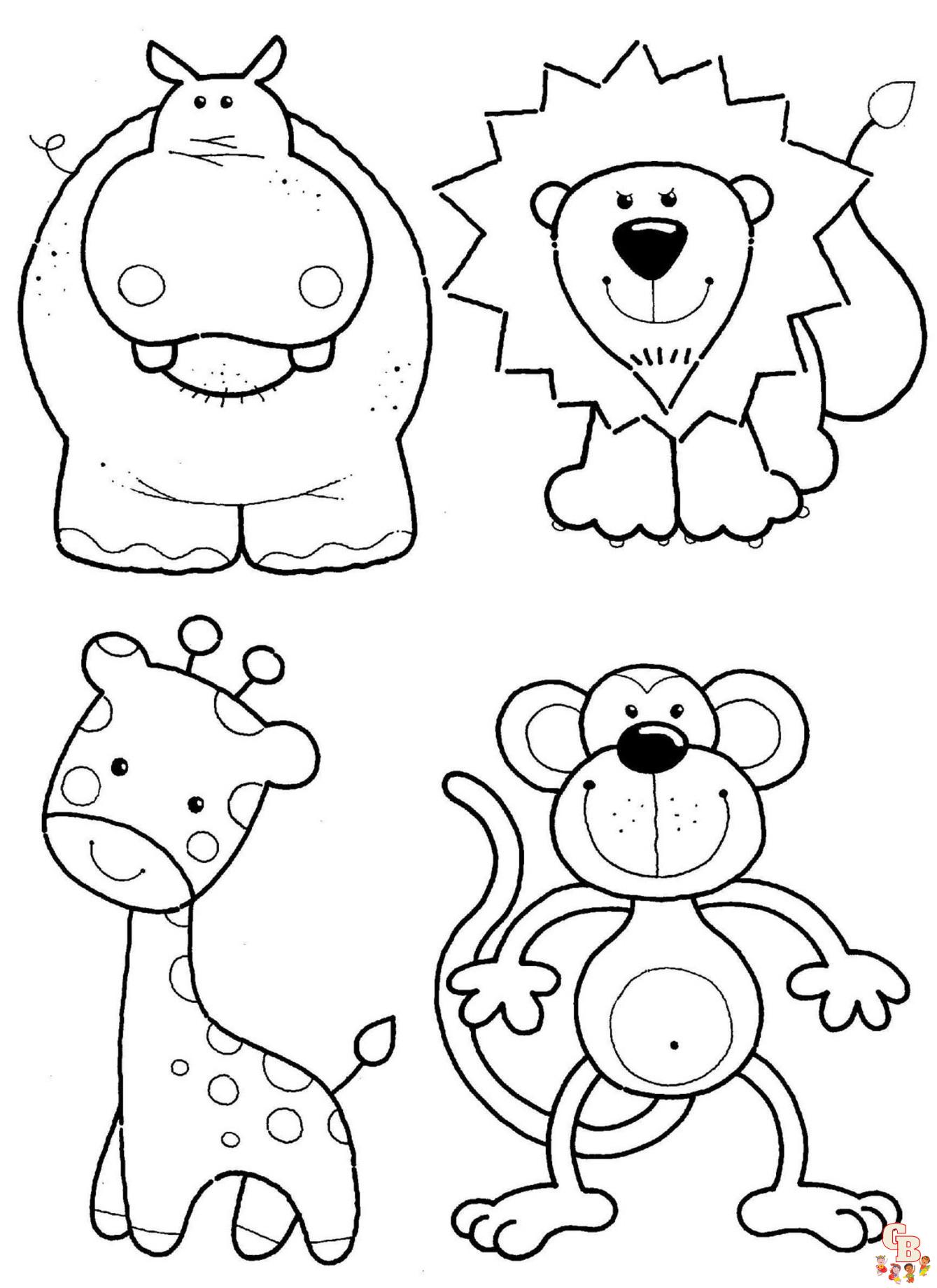 Wild Animals coloring pages 11