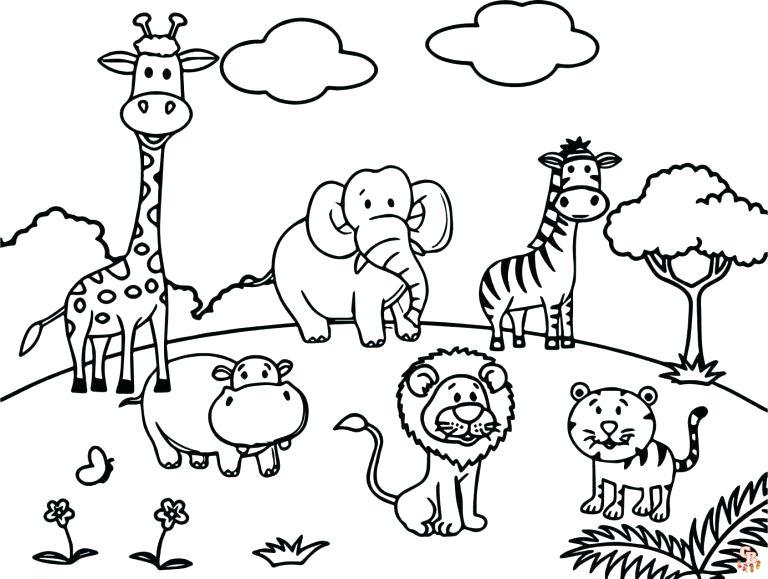 Wild Animals coloring pages 13