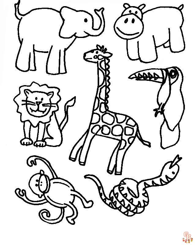 Wild Animals coloring pages 15