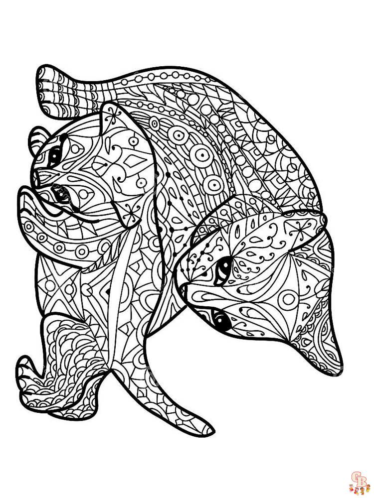 Zentangle Kitten Coloring Pages 8