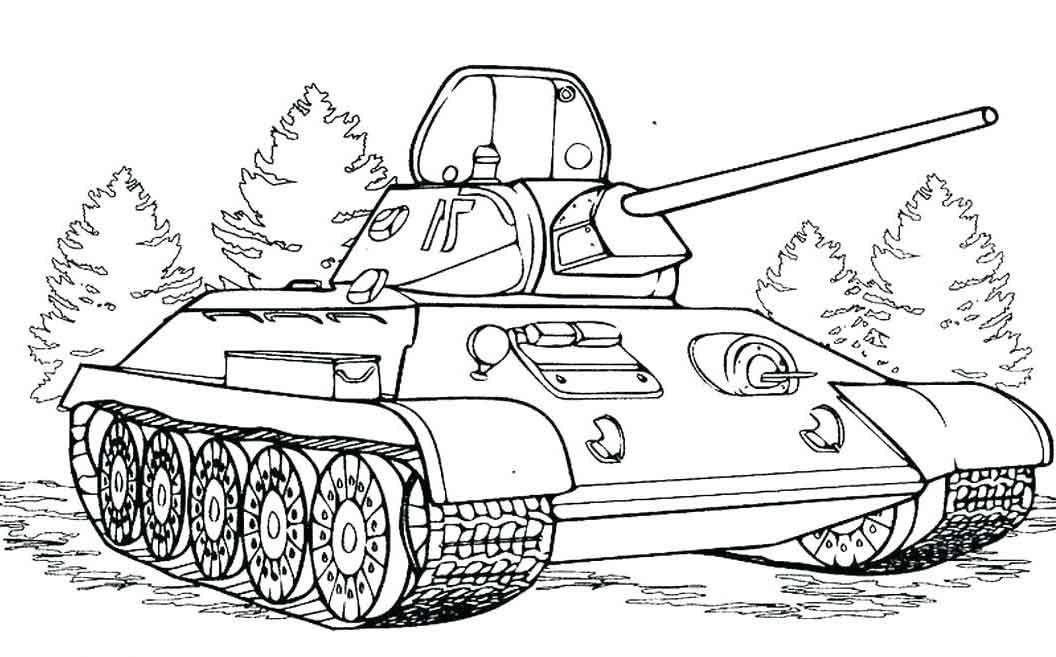 tank coloring pages 4