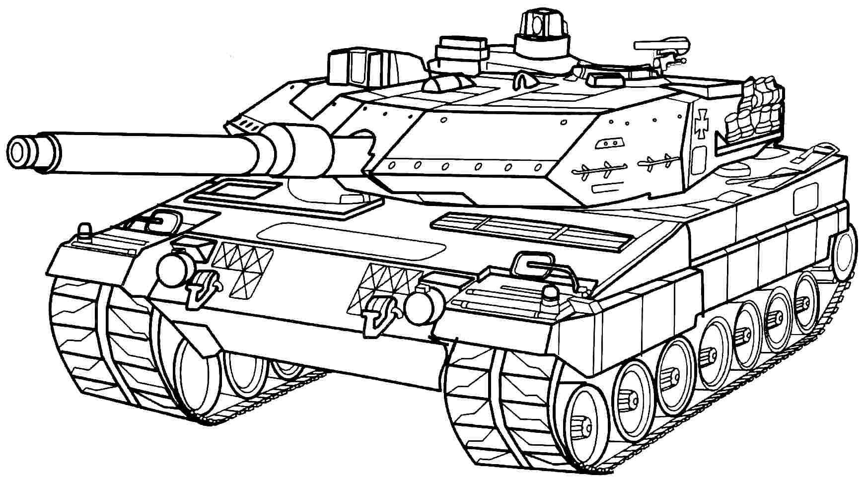 tank coloring pages 8