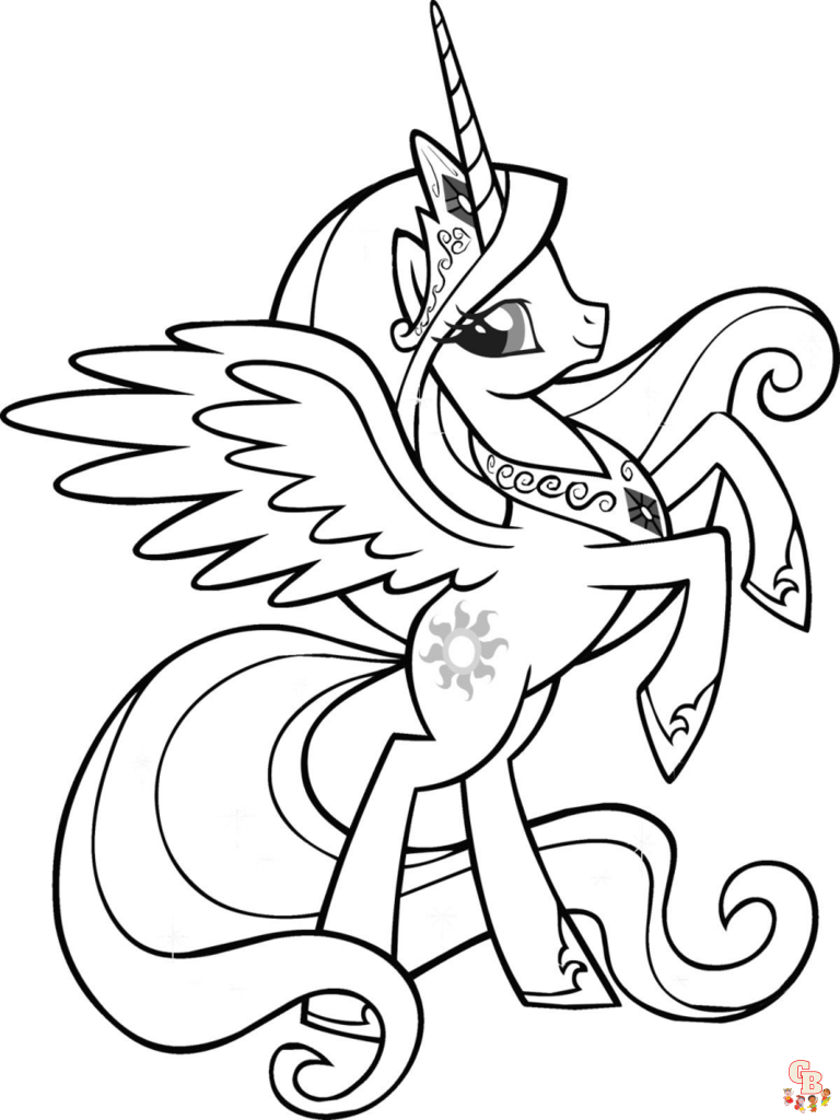 Alicorn Coloring Pages 1