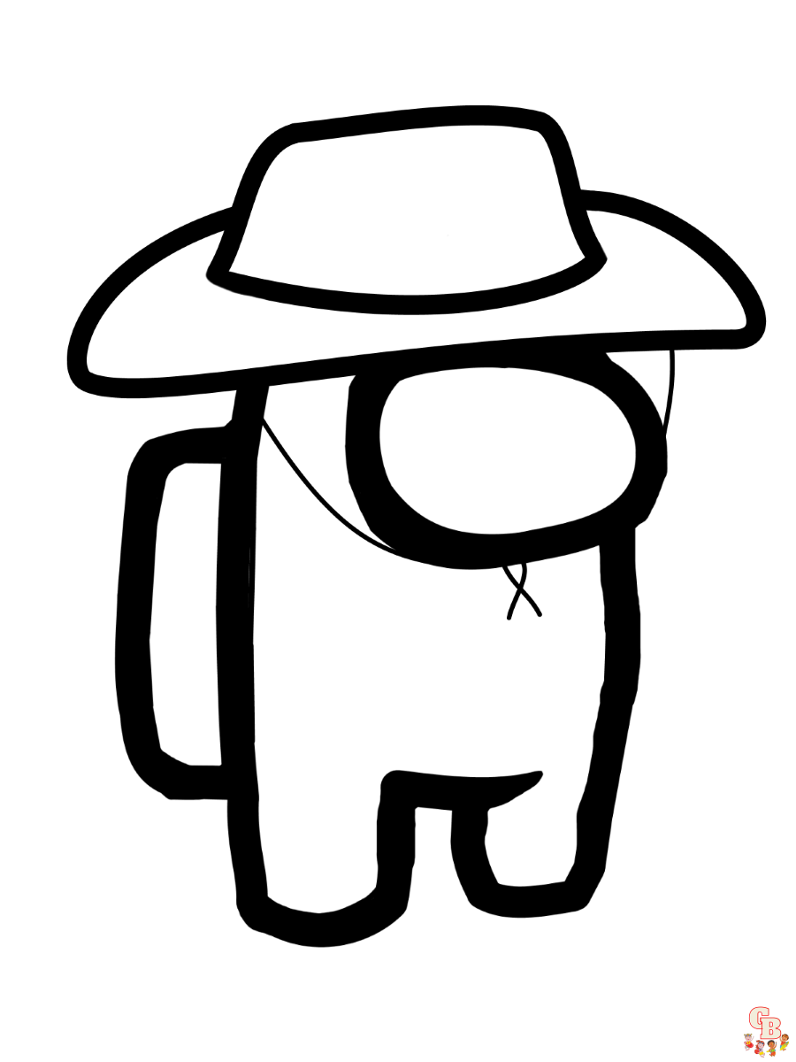 Among Us Hats Coloring Pages 1