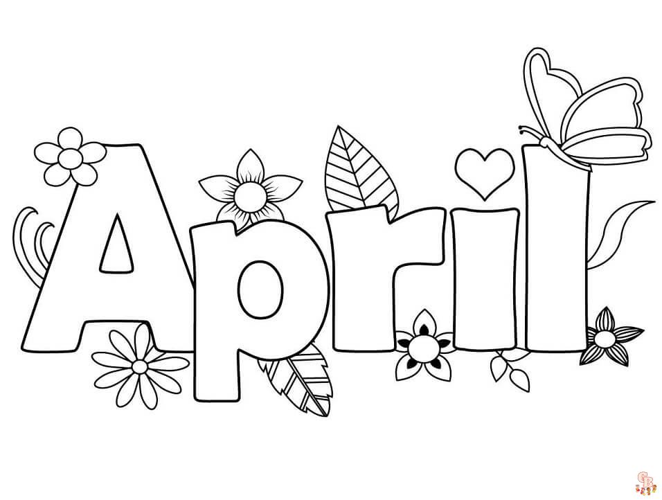 April Coloring Pages 1