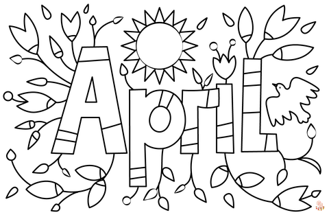 April Coloring Pages 1