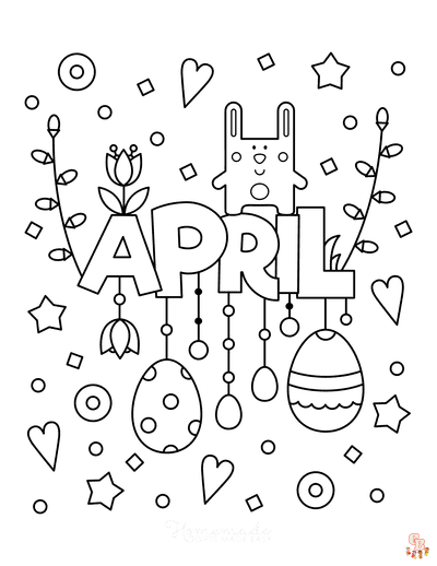 April Coloring Pages 2