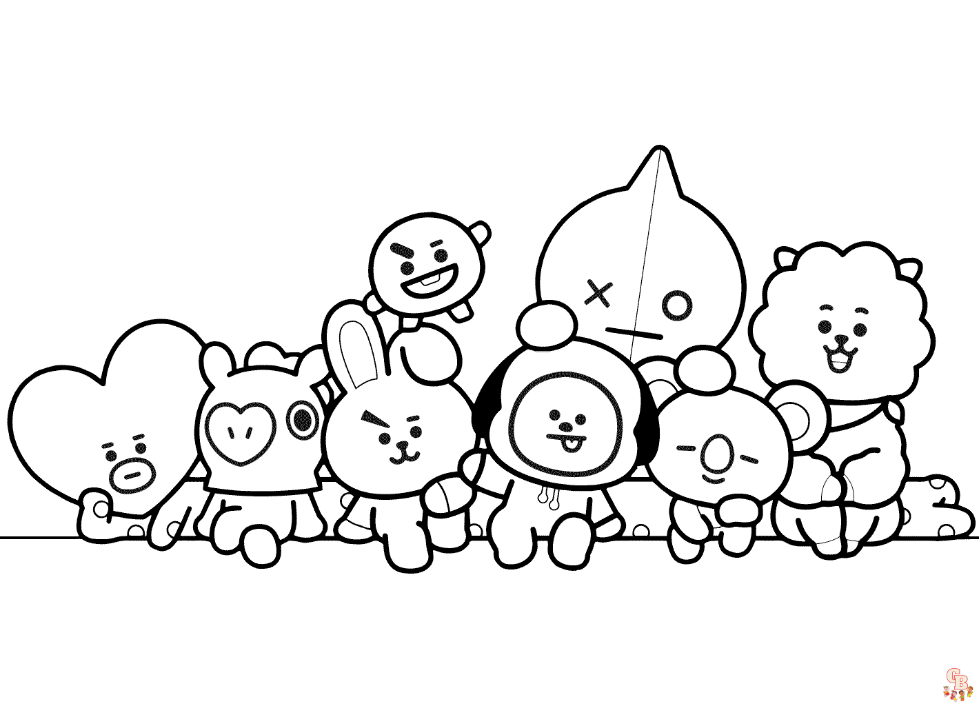 BT21 Coloring Pages 1