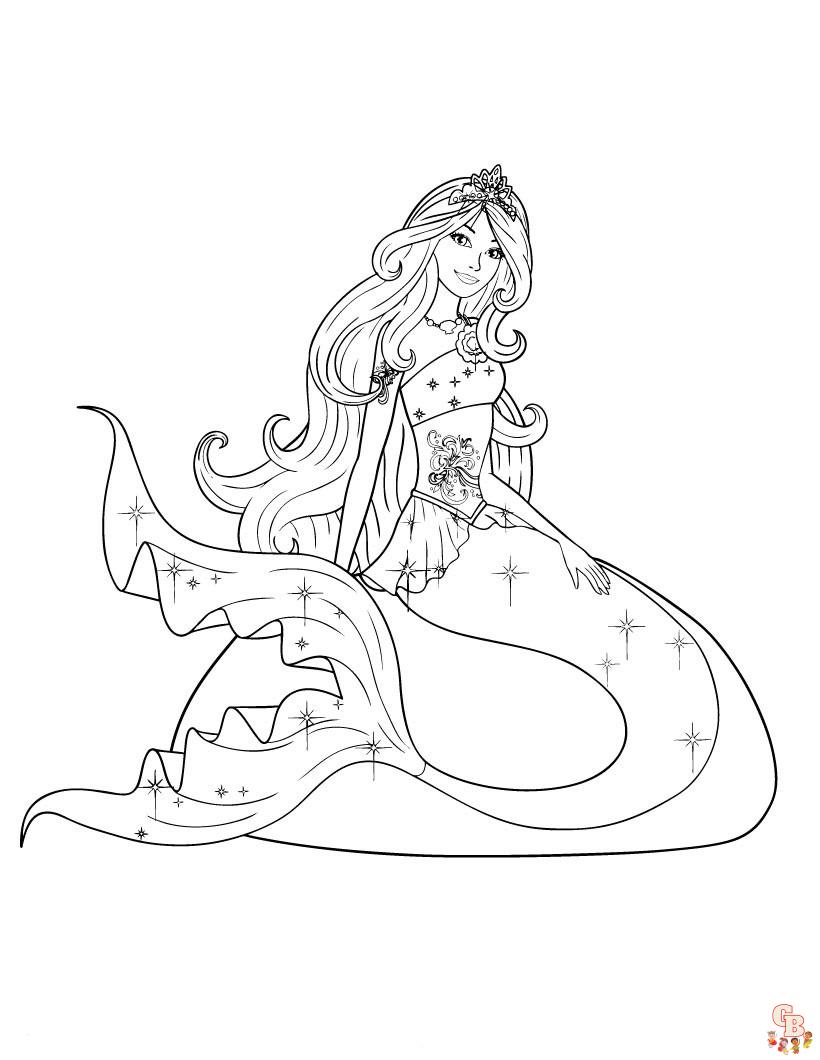 Barbie Mermaidia Coloring Pages 4