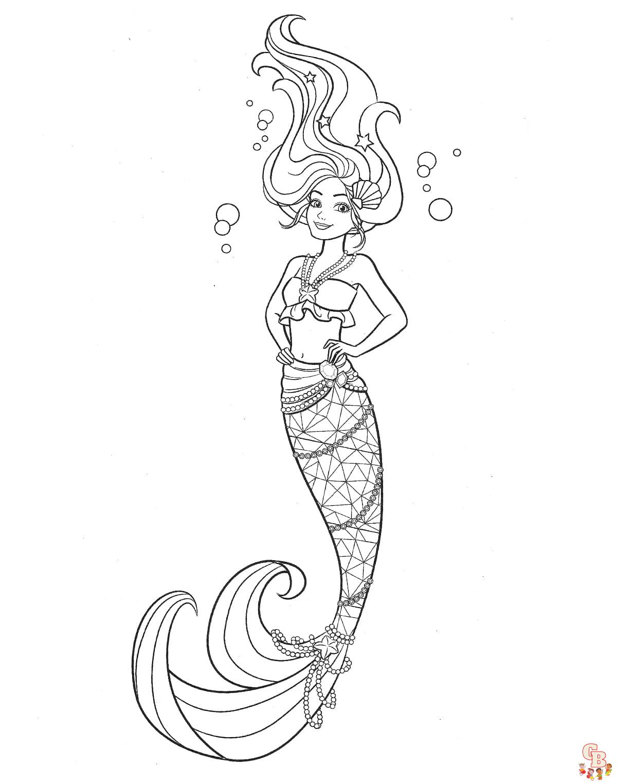 Barbie Mermaidia Coloring Pages 8