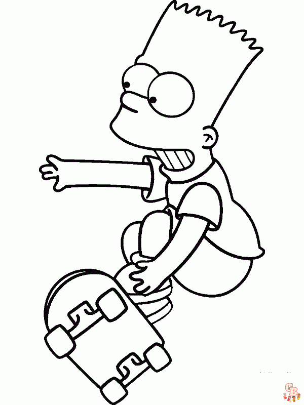 Bart Simpson Coloring Pages 2