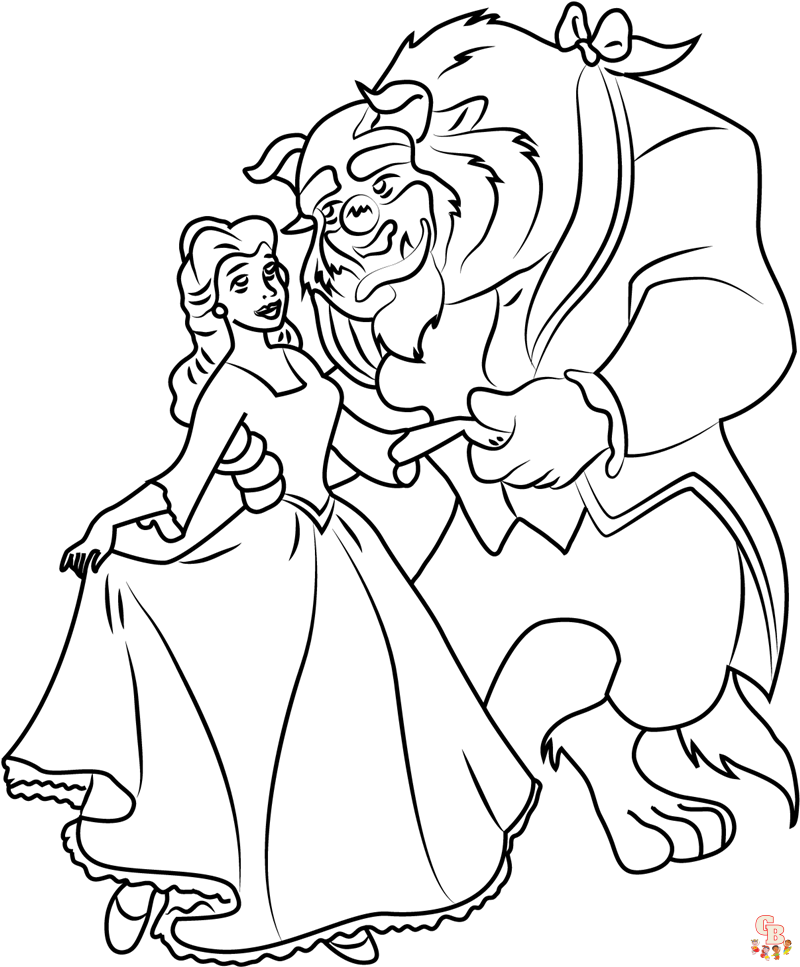 Beauty and the Beast Coloring Pages 1