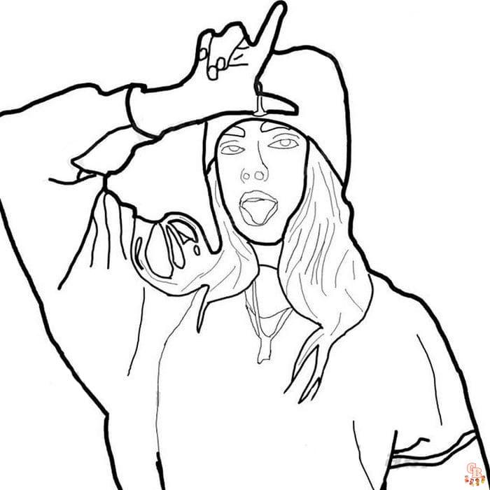 Billie Eilish Coloring Pages 1