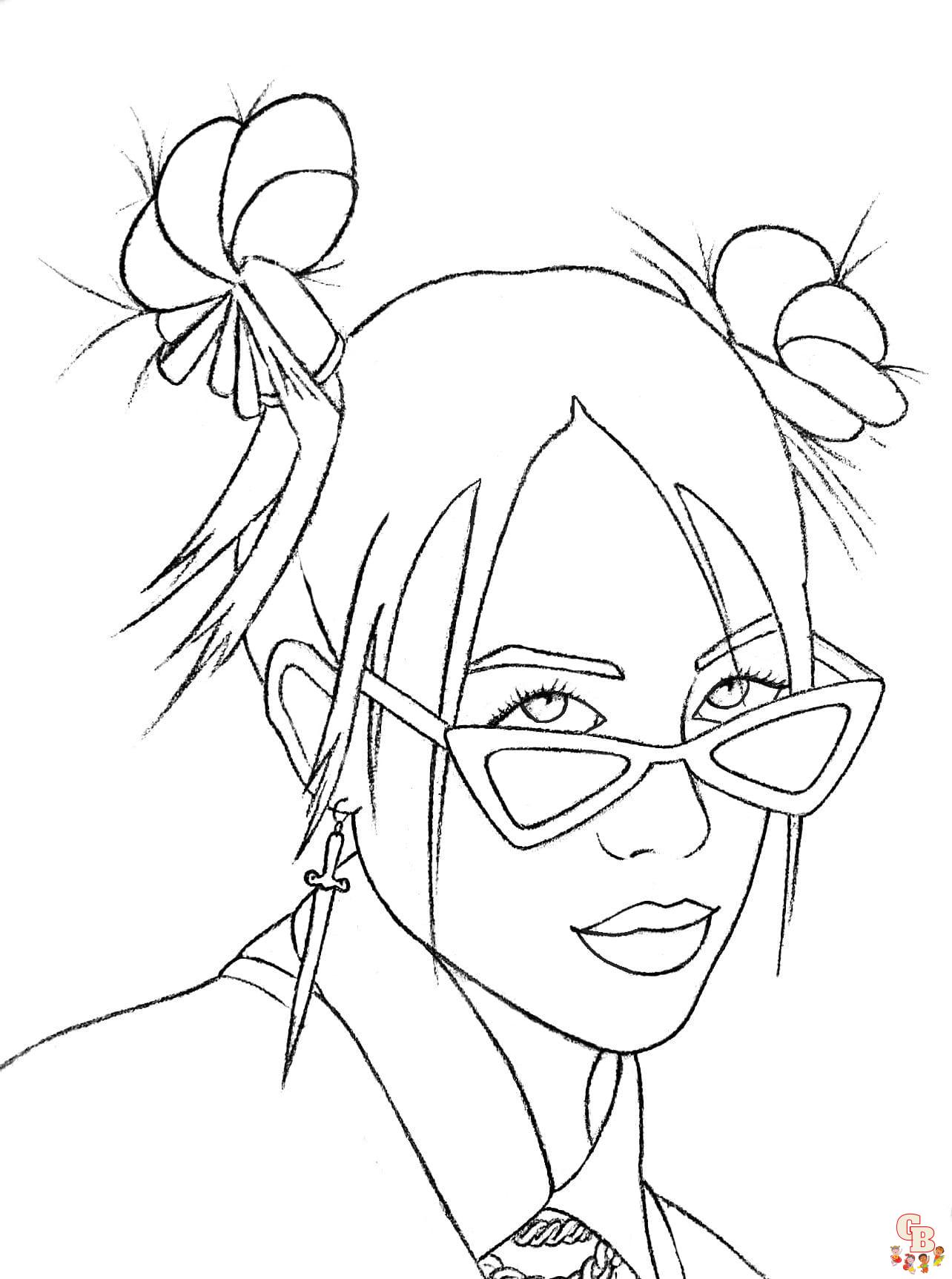 Billie Eilish Coloring Pages 10