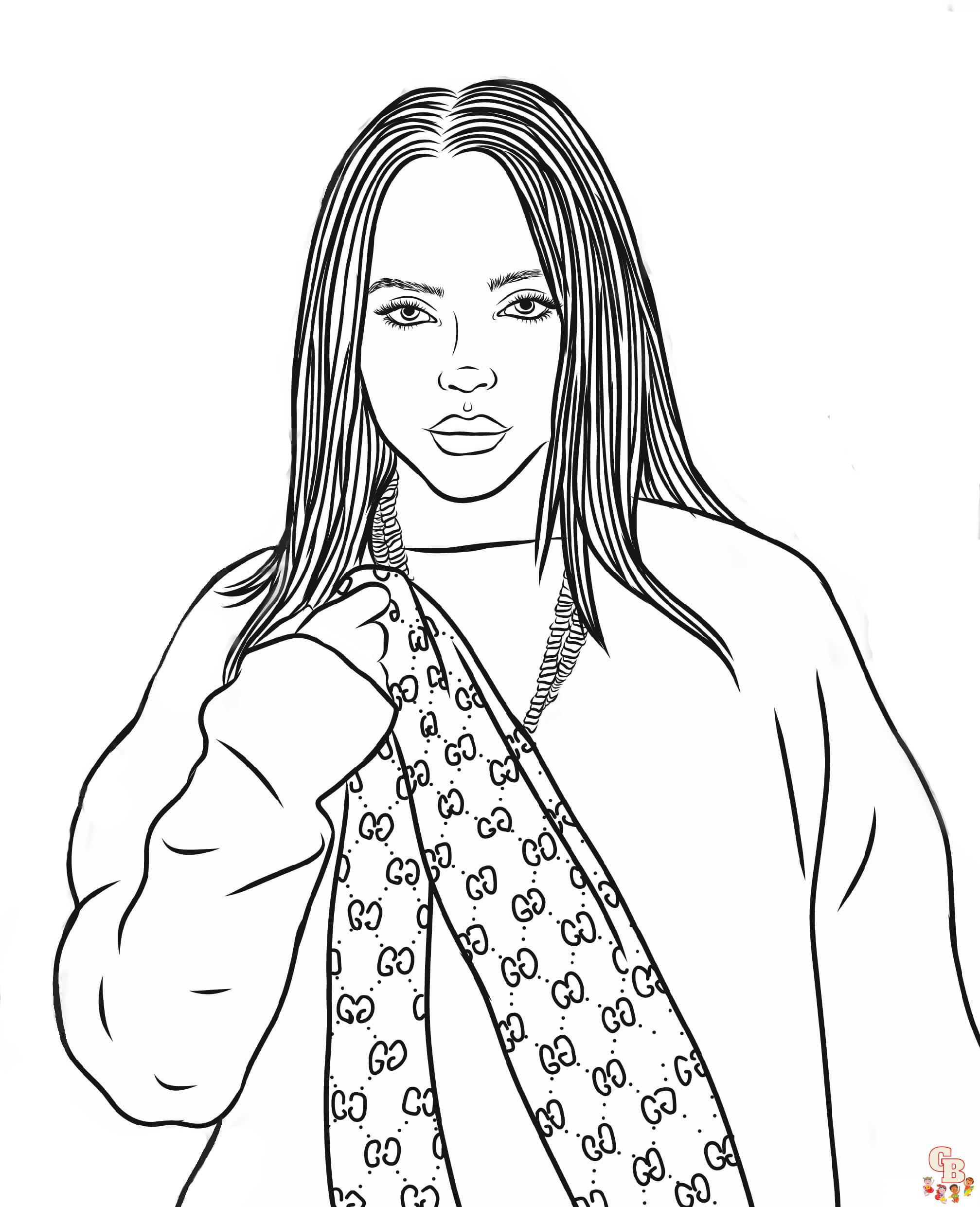 Billie Eilish Coloring Pages 11