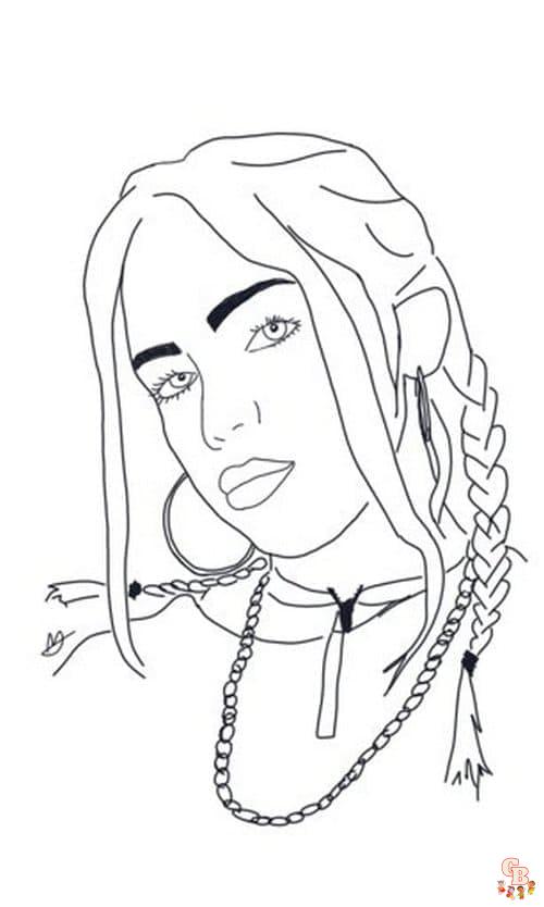 Billie Eilish Coloring Pages 2