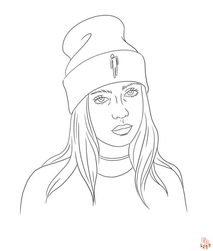 Billie Eilish Coloring Pages 4