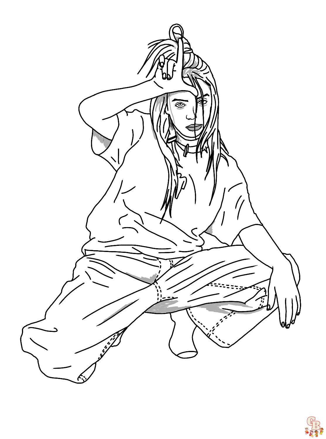 Billie Eilish Coloring Pages 6