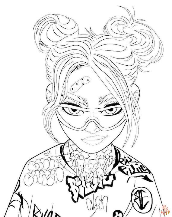 Billie Eilish Coloring Pages 7