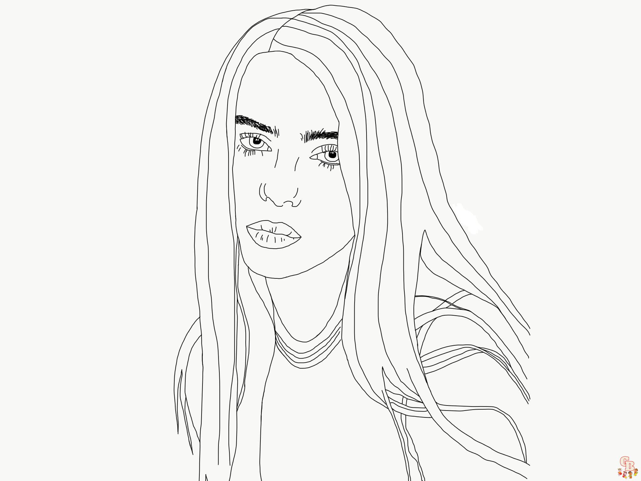 Billie Eilish Coloring Pages 9