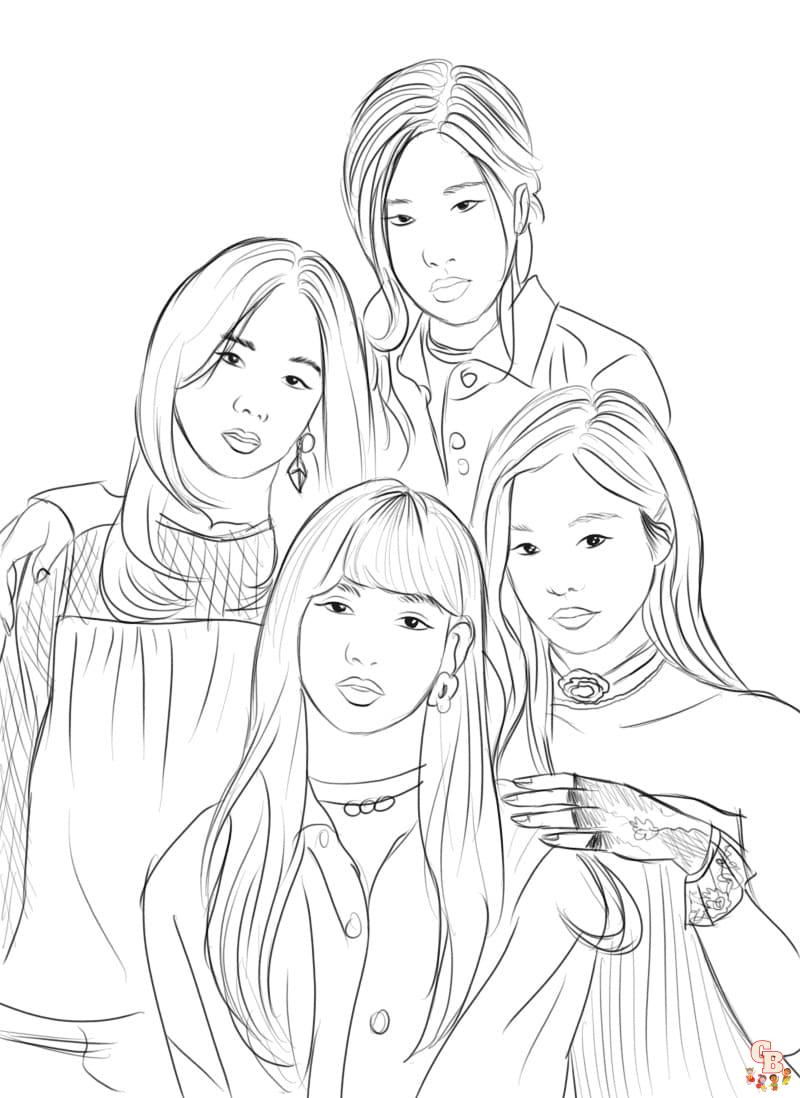 Blackpink Coloring Pages 4