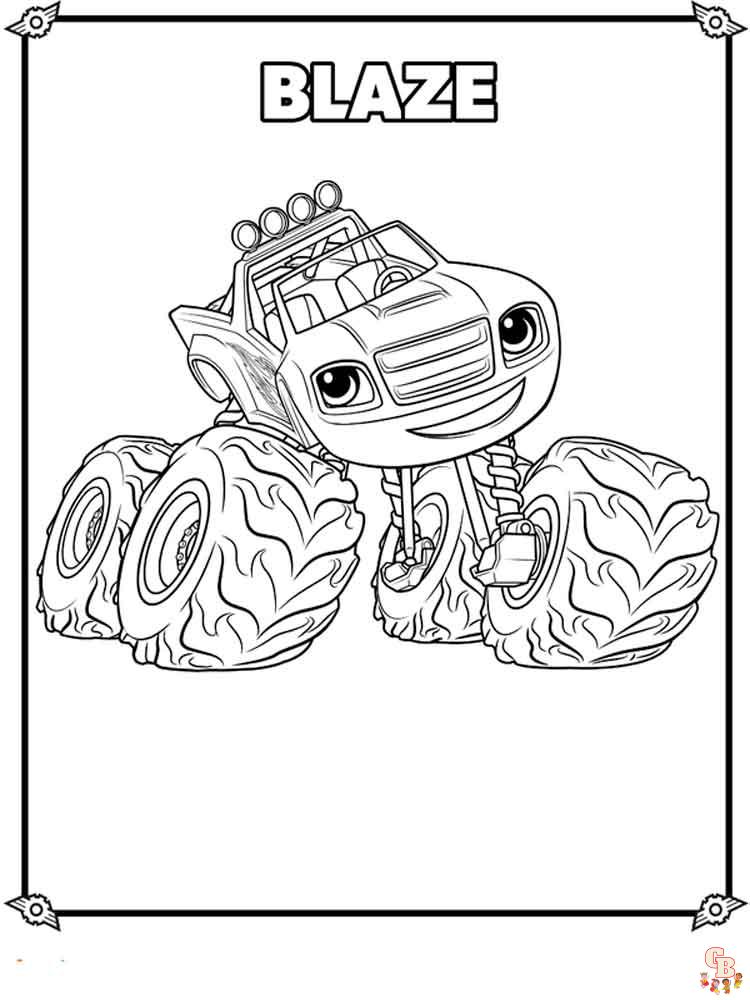 Blaze coloring pages 11