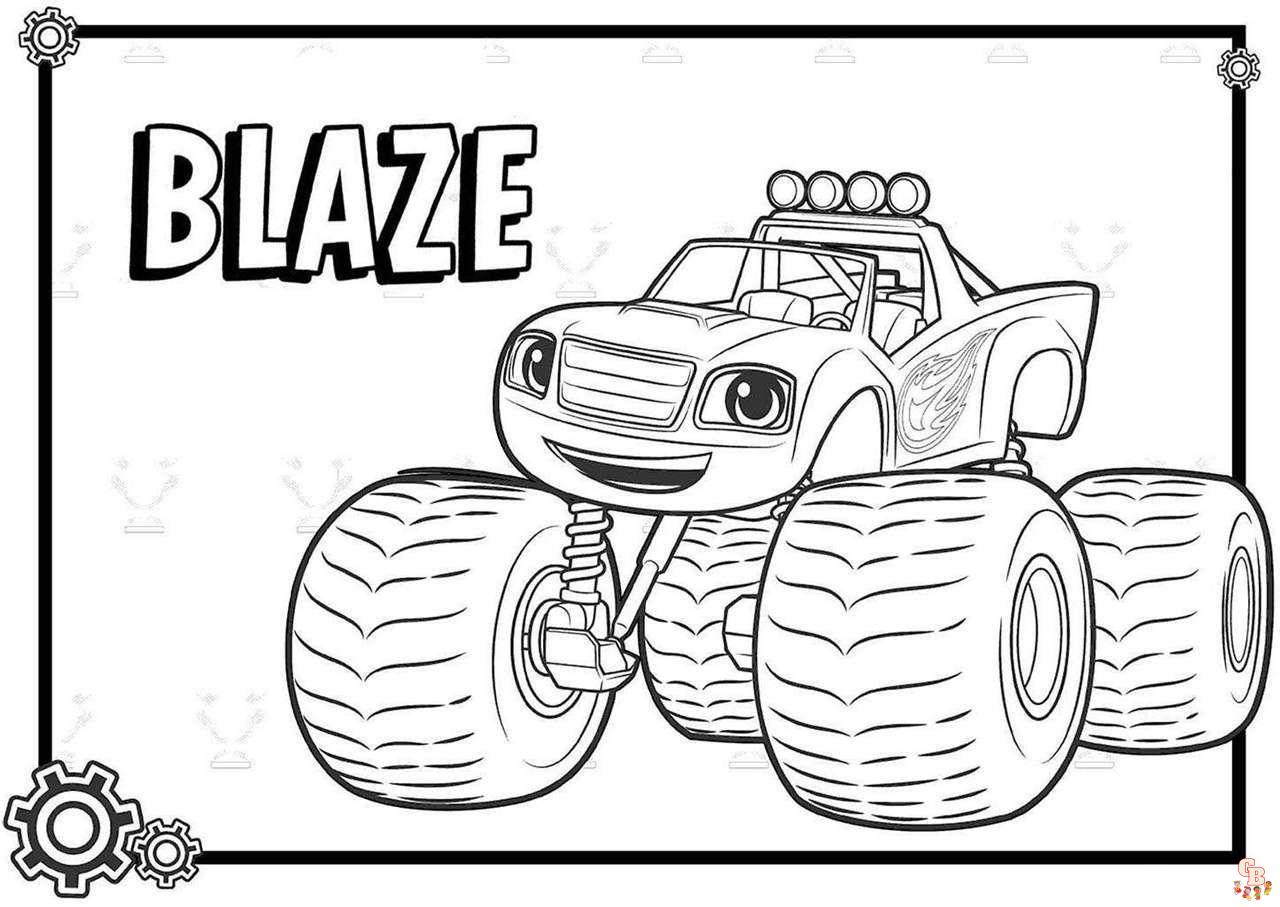 Blaze coloring pages 2