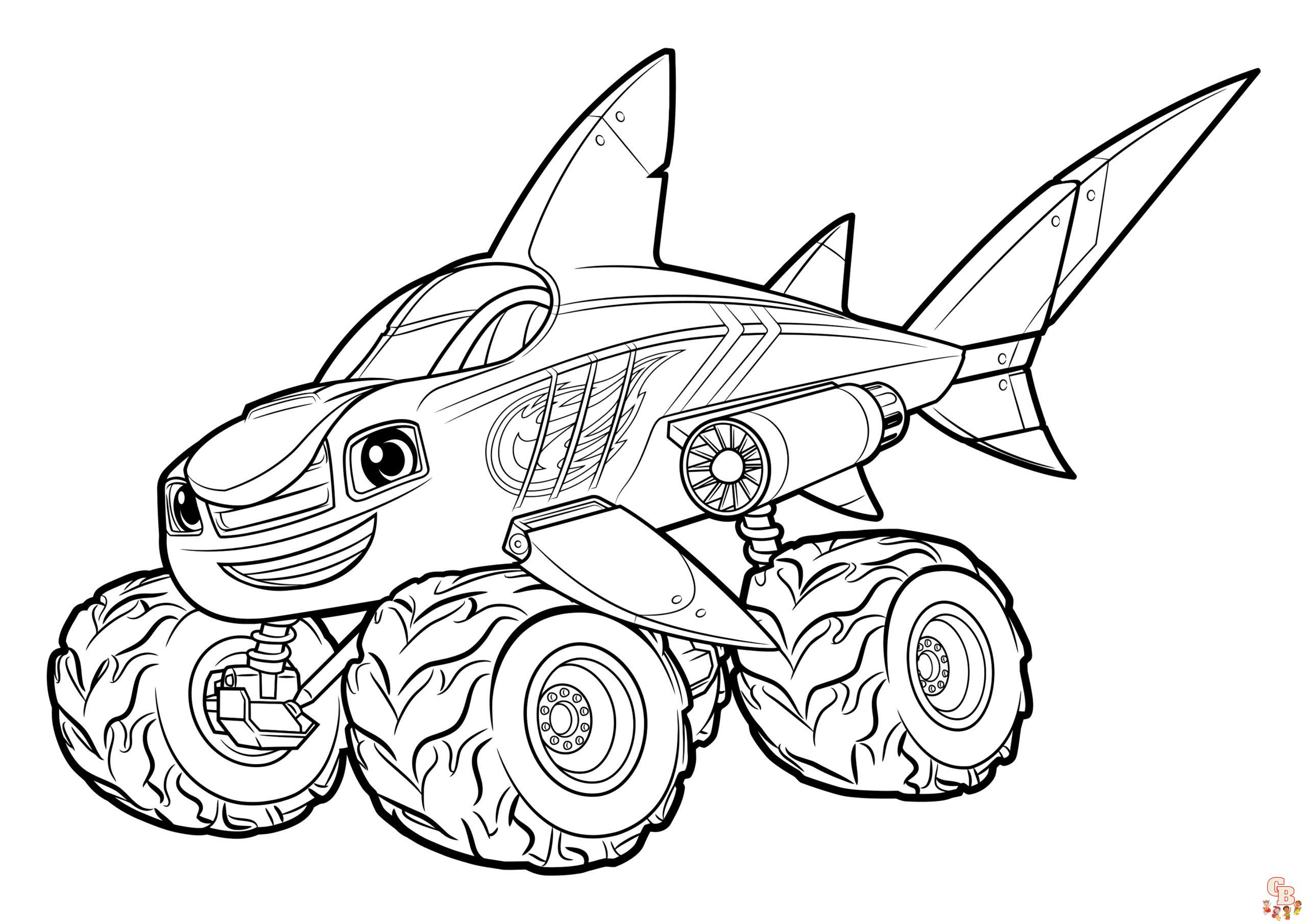 Blaze coloring pages 20