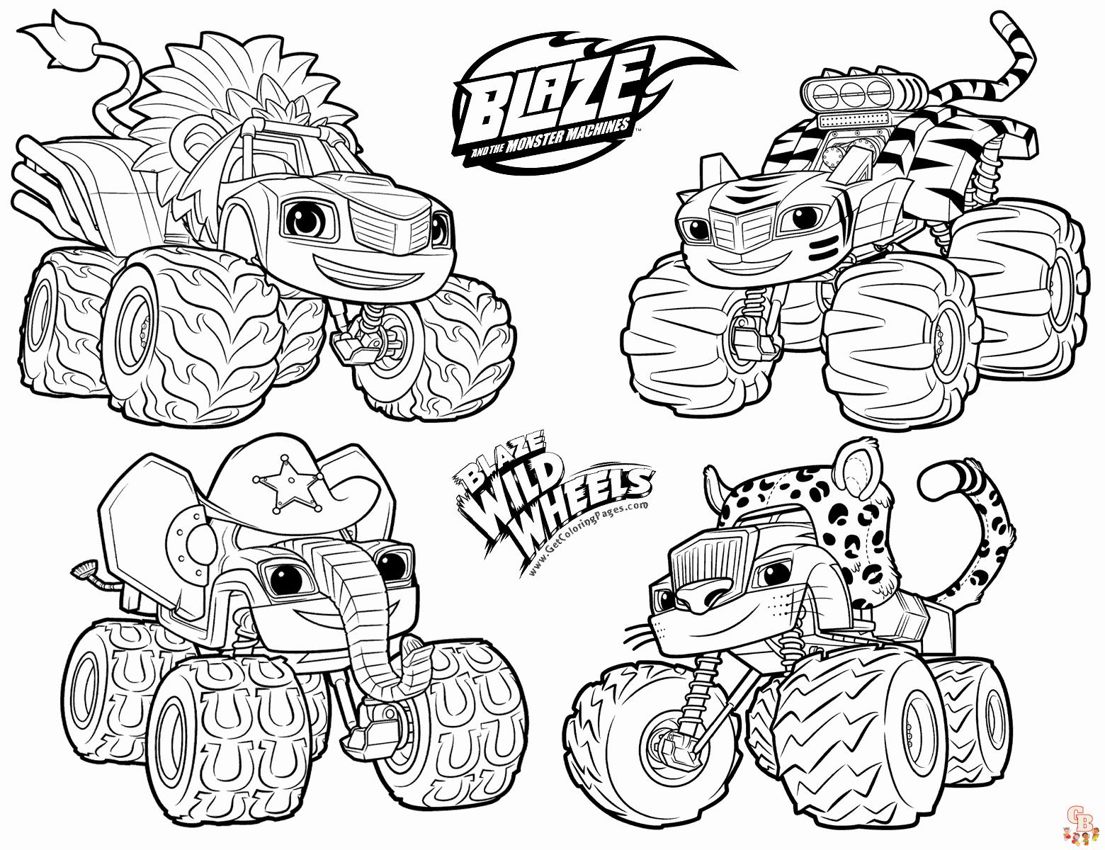 Blaze coloring pages 21