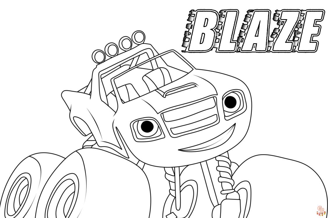 Blaze coloring pages 25