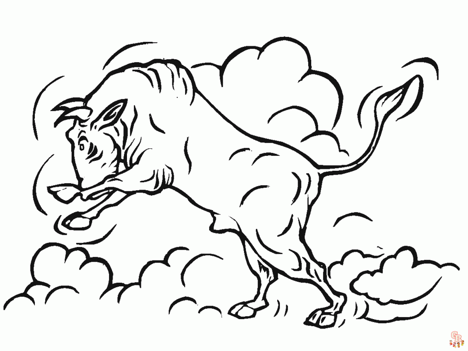 Bull Coloring Pages 1