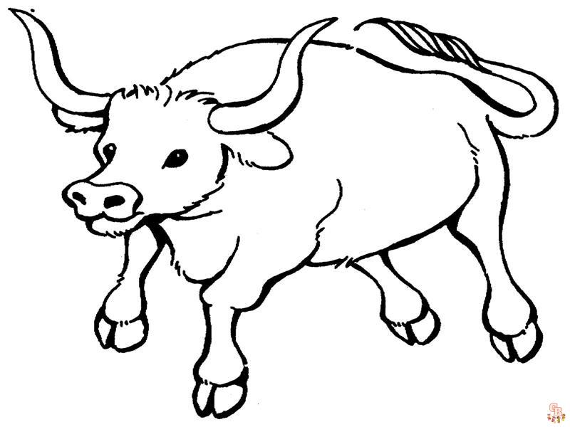 Bull Coloring Pages 1