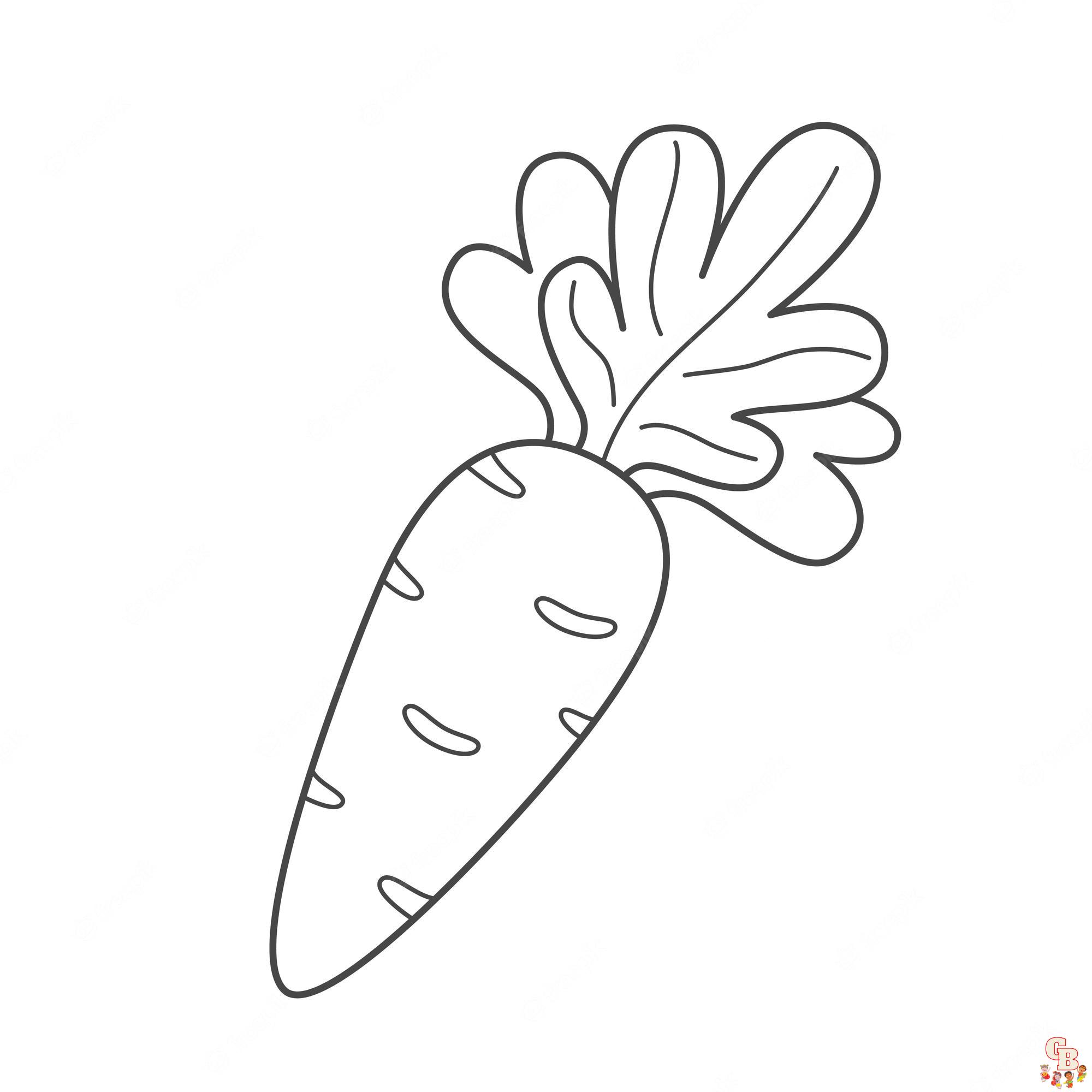 Carrot Coloring Pages 1