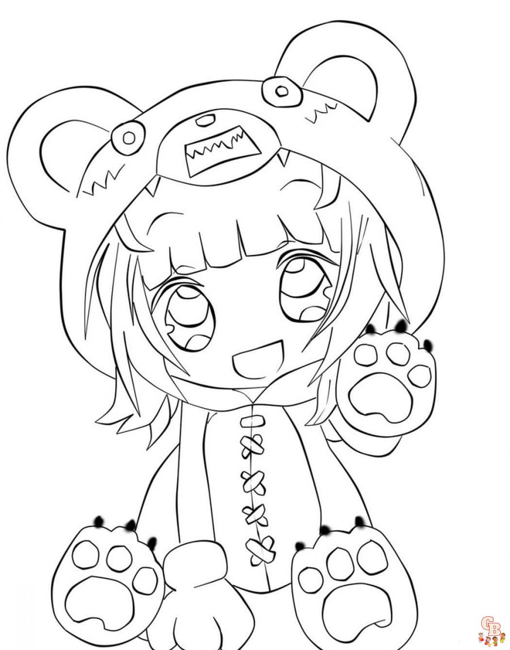 Chibi Coloring Pages 3