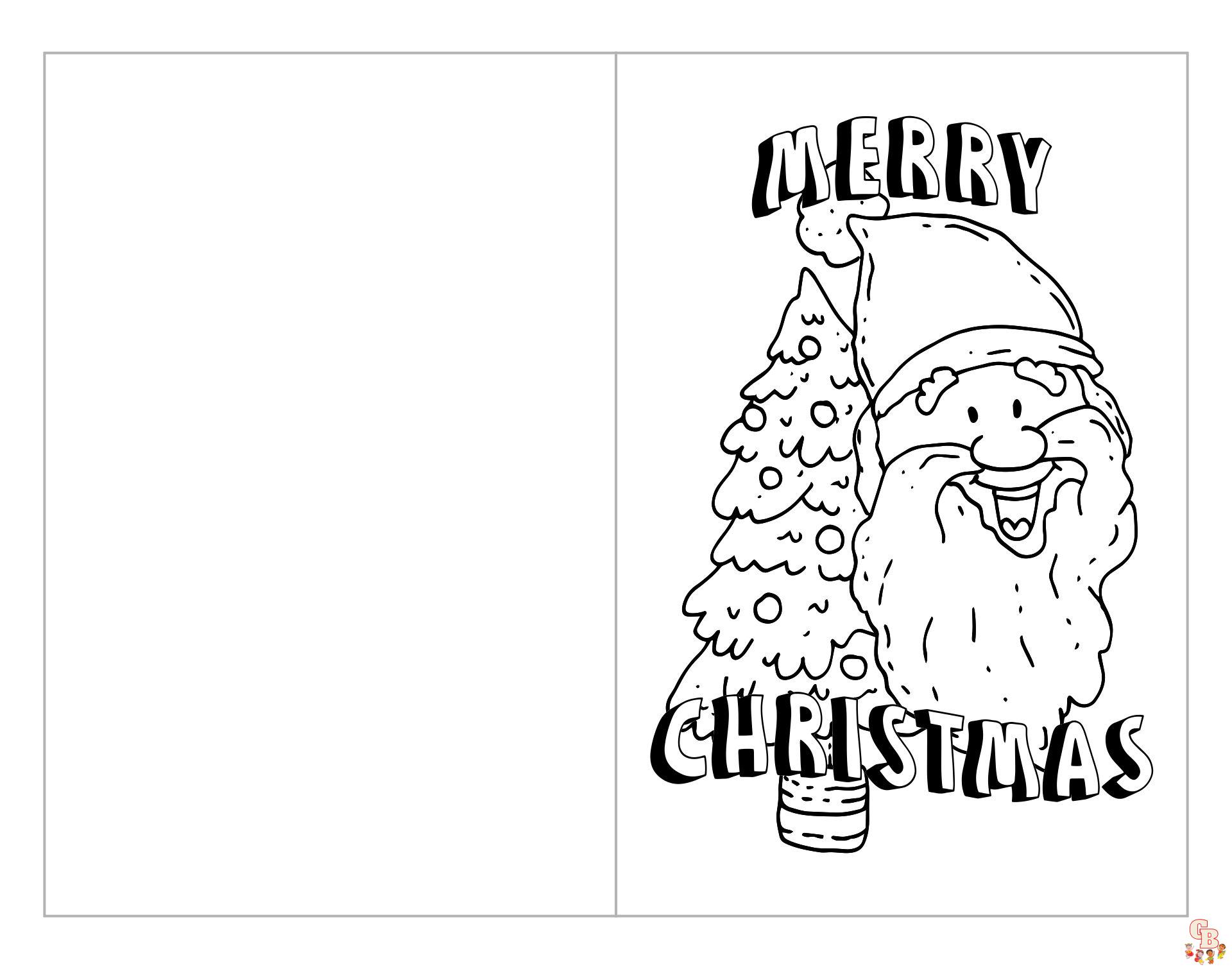 Christmas Cards Coloring Pages 7