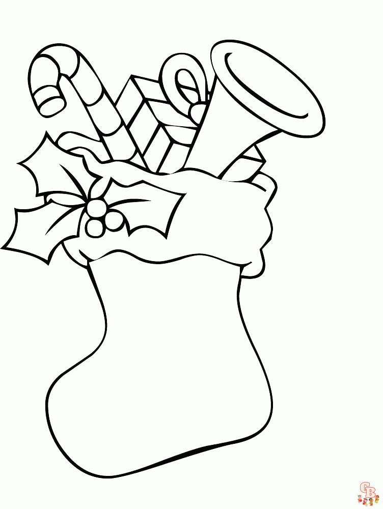 Christmas Stockings Coloring Pages 2