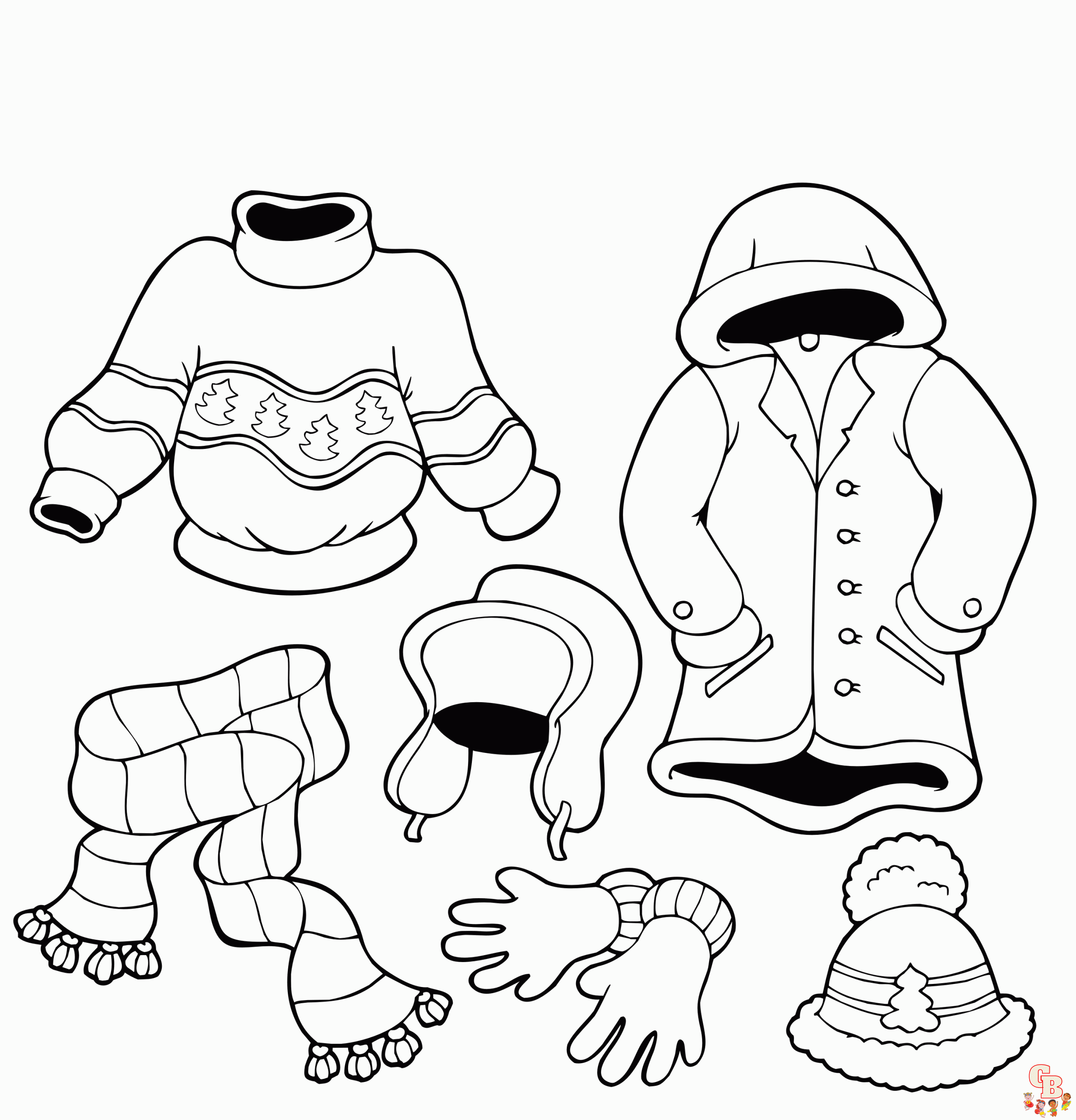 Clothes Coloring Pages 1